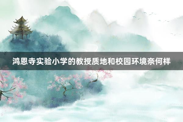 鸿恩寺实验小学的教授质地和校园环境奈何样